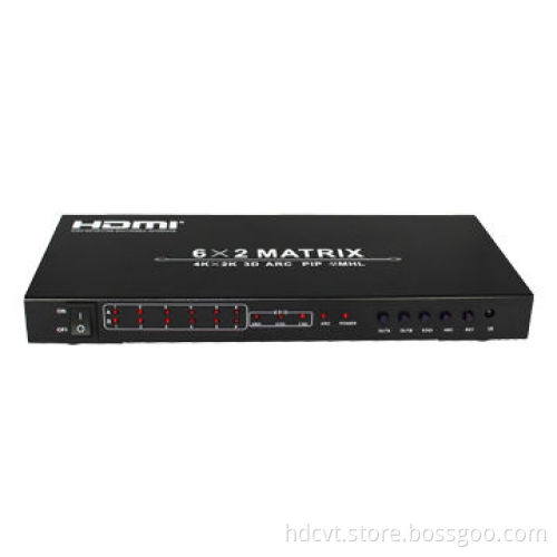6x2 HDMI 1.4 matrix, with 4kx2k support, 3D